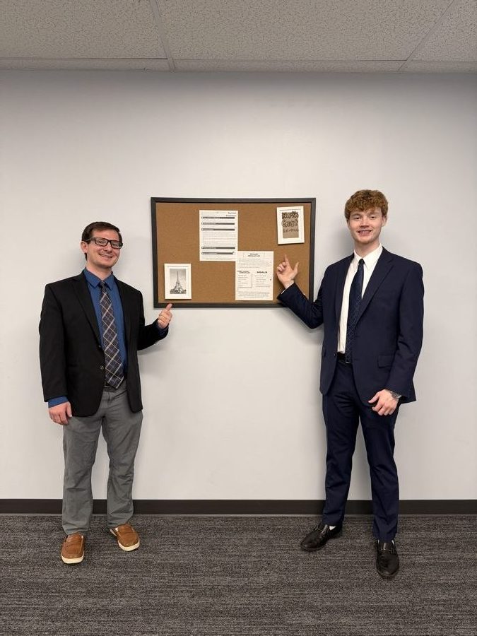 NorthCrest Capital team members at the office bulletin board